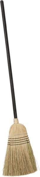 PRO-SOURCE - 56" OAL Corn Bristle Broom - Wood Handle - Exact Tool & Supply