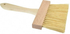 PRO-SOURCE - Tampico Surface Preparation Kalsomine Brush - 3" Bristle Length, 6" Wide, Wood Handle - Exact Tool & Supply