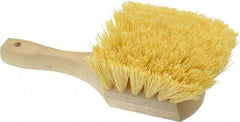 PRO-SOURCE - 2" Bristle Length, Polypropylene Utility Scrub Brush - 8" OAL, Hardwood Block - Exact Tool & Supply