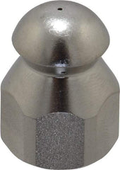 PRO-SOURCE - 4,200 psi Fixed, Stainless Steel, Sewer Pressure Washer Nozzle - 4.5mm Orifice Diam, 1/4" Thread, FPT, Polished - Exact Tool & Supply