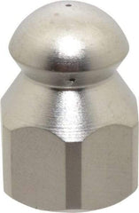 Value Collection - 4,200 psi Fixed, Stainless Steel, Sewer Pressure Washer Nozzle - 6mm Orifice Diam, 1/4" Thread, FPT, Polished - Exact Tool & Supply