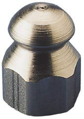 PRO-SOURCE - 4,200 psi Fixed, Stainless Steel, Sewer Pressure Washer Nozzle - 4.5mm Orifice Diam, 1/8" Thread, FPT, Polished - Exact Tool & Supply