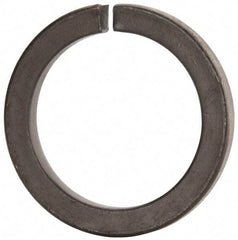 Value Collection - 3", 2.008" ID, 0.458" Thick Split Lock Washer - Grade 8 Spring Steel, Uncoated, 2.008" Min ID, 2.039" Max ID, 4.074" Max OD - Exact Tool & Supply