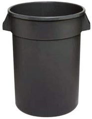 Continental - 44 Gal Gray Round Trash Can - Polyethylene - Exact Tool & Supply