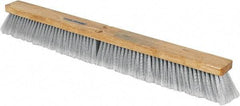 PRO-SOURCE - 30" General Purpose Polypropylene Push Broom - 3" Bristle Length, Wood Block, Threaded Handle Connection, Handle Sold Separately - Exact Tool & Supply