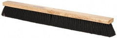 PRO-SOURCE - 30" General Purpose Horsehair Blend Push Broom - 3" Bristle Length, Wood Block, Threaded Handle Connection, Handle Sold Separately - Exact Tool & Supply