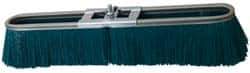 PRO-SOURCE - 18" Rough Surface Polypropylene Push Broom - 3" Bristle Length, Metal Block, Bolt-On Handle Connection - Exact Tool & Supply