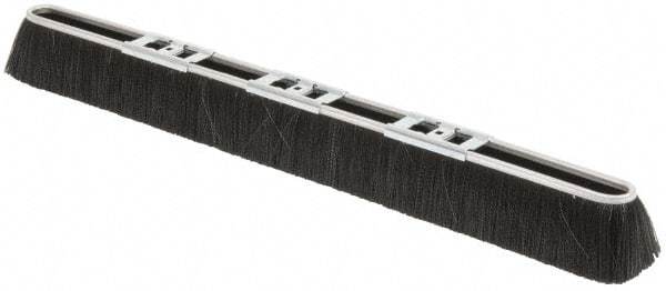 PRO-SOURCE - 36" Rough Surface Polypropylene Push Broom - 3" Bristle Length, Metal Block, Bolt-On Handle Connection - Exact Tool & Supply