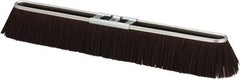PRO-SOURCE - 24" Rough Surface Polypropylene Push Broom - 3" Bristle Length, Metal Block, Bolt-On Handle Connection - Exact Tool & Supply