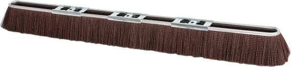 PRO-SOURCE - 36" Rough Surface Polypropylene Push Broom - 3" Bristle Length, Metal Block, Bolt-On Handle Connection - Exact Tool & Supply