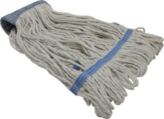 PRO-SOURCE - 5" Blue Head Band, Medium Cotton Loop End Mop Head - 4 Ply, Use for General Purpose - Exact Tool & Supply