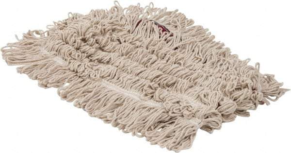 PRO-SOURCE - 36" Long x 5" Wide Yarn Blend Dust Mop Head - Snap-On, Red, Looped Head, Launderable - Exact Tool & Supply
