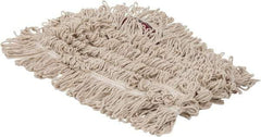 PRO-SOURCE - 36" Long x 5" Wide Yarn Blend Dust Mop Head - Snap-On, Red, Looped Head, Launderable - Exact Tool & Supply