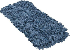 PRO-SOURCE - 18" Long x 5" Wide Yarn Blend Dust Mop Head - Snap-On, Blue, Looped Head - Exact Tool & Supply