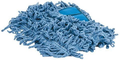 PRO-SOURCE - 24" Long x 5" Wide Yarn Blend Dust Mop Head - Snap-On, Blue, Looped Head - Exact Tool & Supply
