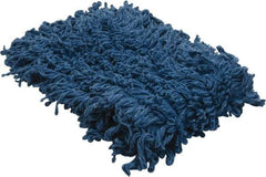 PRO-SOURCE - 36" Long x 5" Wide Yarn Blend Dust Mop Head - Snap-On, Blue, Looped Head - Exact Tool & Supply