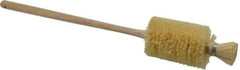Made in USA - 21" OAL Toilet Bowl Brush - Tampico Bristles, 12" Wood Handle, White - Exact Tool & Supply