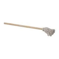 Made in USA - 21" OAL Toilet Bowl Brush - Cotton Bristles, 12" Wood Handle, Light Gray - Exact Tool & Supply