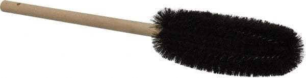 PRO-SOURCE - 3" Diam Bristle Tube Brush - 16" OAL, 6" Head Length, Wood Handle - Exact Tool & Supply