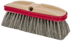 PRO-SOURCE - 10" Overall Length, Vehicle Wash Brush - Natural Colored Tampico Bristles - Exact Tool & Supply