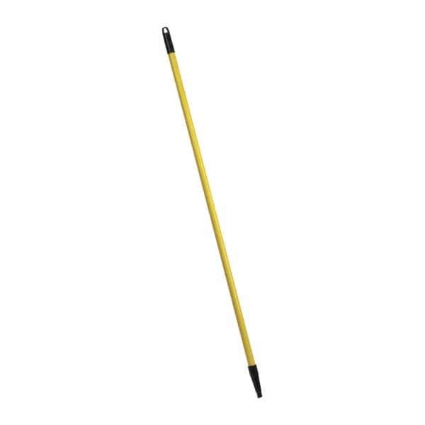 PRO-SOURCE - 48 x 1" Fiberglass Handle for Push Brooms - Threaded Connection, Yellow - Exact Tool & Supply