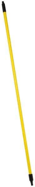 PRO-SOURCE - 60 x 1" Fiberglass Handle for Push Brooms - Threaded Connection, Yellow - Exact Tool & Supply