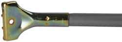 PRO-SOURCE - 60 x 1" Metal Handle for Steel Channel Push Brooms - Bolt-On Connection, Gray - Exact Tool & Supply