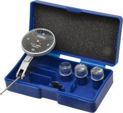 Fowler - 0.0005 Inch Dial Graduation, Dial Test Indicator - 1-1/2 Inch Black Dial, 0-10-0 Dial Reading - Exact Tool & Supply