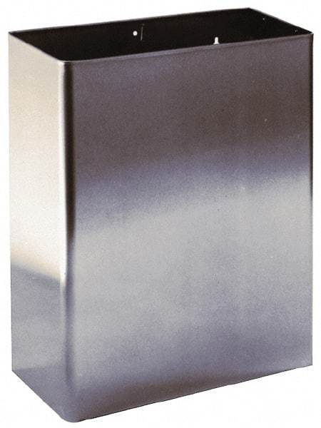Made in USA - 7 Gal Rectangle Paper Towel Waste Receptacle - Stainless Steel, 17.0000" High x 6-1/2" Wide - Exact Tool & Supply