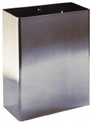 Made in USA - 7 Gal Rectangle Paper Towel Waste Receptacle - Stainless Steel, 17.0000" High x 6-1/2" Wide - Exact Tool & Supply