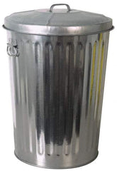 PRO-SOURCE - Galvanized Metal Pail with Lid - Galvanized Metal, 23-1/2" High - Exact Tool & Supply