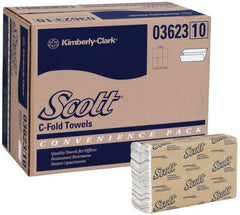 Scott - 1 Ply White C-Fold Paper Towels - 10-1/8" Wide - Exact Tool & Supply