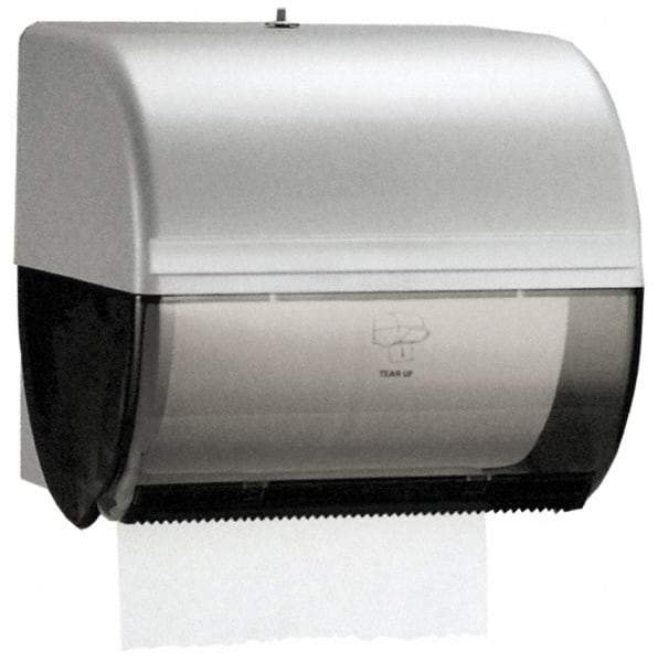 Kimberly-Clark Professional - Hands Free, Plastic Paper Towel Roll Cabinet - 10" High x 10-1/2" Wide, 1 Roll 8", Smoke (Color) - Exact Tool & Supply