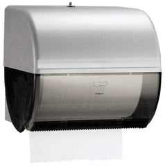 Kimberly-Clark Professional - Hands Free, Plastic Paper Towel Roll Cabinet - 10" High x 10-1/2" Wide, 1 Roll 8", Smoke (Color) - Exact Tool & Supply