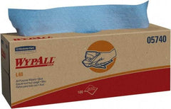 WypAll - L40 Dry General Purpose Wipes - Pop-Up, 9-3/4" x 16-3/8" Sheet Size, Blue - Exact Tool & Supply