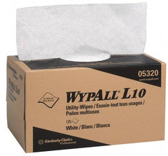 WypAll - Dry Shop Towel/Industrial Wipes - Pop-Up, 10-1/2" x 9" Sheet Size, White - Exact Tool & Supply