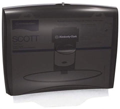 Kimberly-Clark Professional - 125 Capacity Smoke Gray Plastic Toilet Seat Cover Dispenser - 13-1/4" High x 17-1/2" Wide 3-1/4" Deep - Exact Tool & Supply