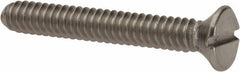 Value Collection - #6-32 UNC, 1" OAL Slotted Drive Machine Screw - Flat Head, Grade 316 Stainless Steel, Uncoated, Without Washer - Exact Tool & Supply