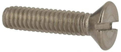 Value Collection - #8-32 UNC, 3/4" OAL Slotted Drive Machine Screw - Flat Head, Grade 316 Stainless Steel, Uncoated, Without Washer - Exact Tool & Supply