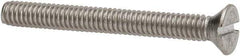 Value Collection - #8-32 UNC, 1-1/2" OAL Slotted Drive Machine Screw - Flat Head, Grade 316 Stainless Steel, Uncoated, Without Washer - Exact Tool & Supply