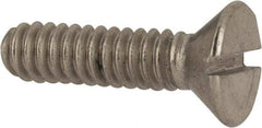 Value Collection - #10-24 UNC, 3/4" OAL Slotted Drive Machine Screw - Flat Head, Grade 316 Stainless Steel, Uncoated, Without Washer - Exact Tool & Supply