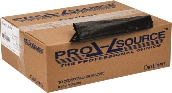 PRO-SOURCE - 0.8 mil Thick, Household/Office Trash Bags - 33" Wide x 39" High, Black - Exact Tool & Supply