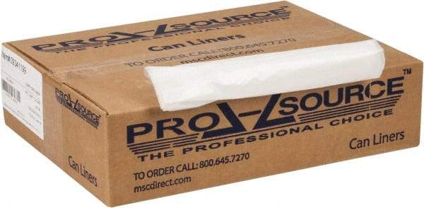 PRO-SOURCE - 0.8 mil Thick, Household/Office Trash Bags - 40" Wide x 46" High, Clear - Exact Tool & Supply