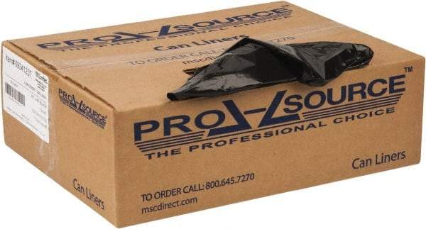 PRO-SOURCE - 1.25 mil Thick, Heavy-Duty Trash Bags - 43" Wide x 48" High, Black - Exact Tool & Supply