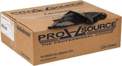PRO-SOURCE - 1.25 mil Thick, Heavy-Duty Trash Bags - 43" Wide x 48" High, Black - Exact Tool & Supply