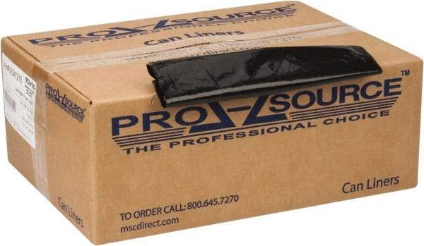 PRO-SOURCE - 1.25 mil Thick, Heavy-Duty Trash Bags - 38" Wide x 58" High, Black - Exact Tool & Supply