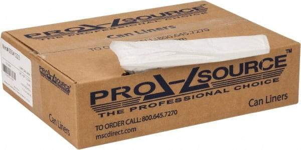 PRO-SOURCE - 0.8 mil Thick, Household/Office Trash Bags - 38" Wide x 58" High, Clear - Exact Tool & Supply