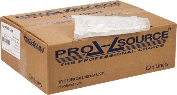PRO-SOURCE - 0.39 mil Thick, Household/Office Trash Bags - 30" Wide x 37" High, Clear - Exact Tool & Supply
