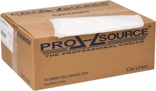 PRO-SOURCE - 0.67 mil Thick, Household/Office Trash Bags - 38" Wide x 60" High, Clear - Exact Tool & Supply
