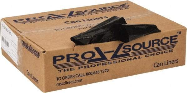PRO-SOURCE - 0.6 mil Thick, Household/Office Trash Bags - 24" Wide x 31" High, Black - Exact Tool & Supply